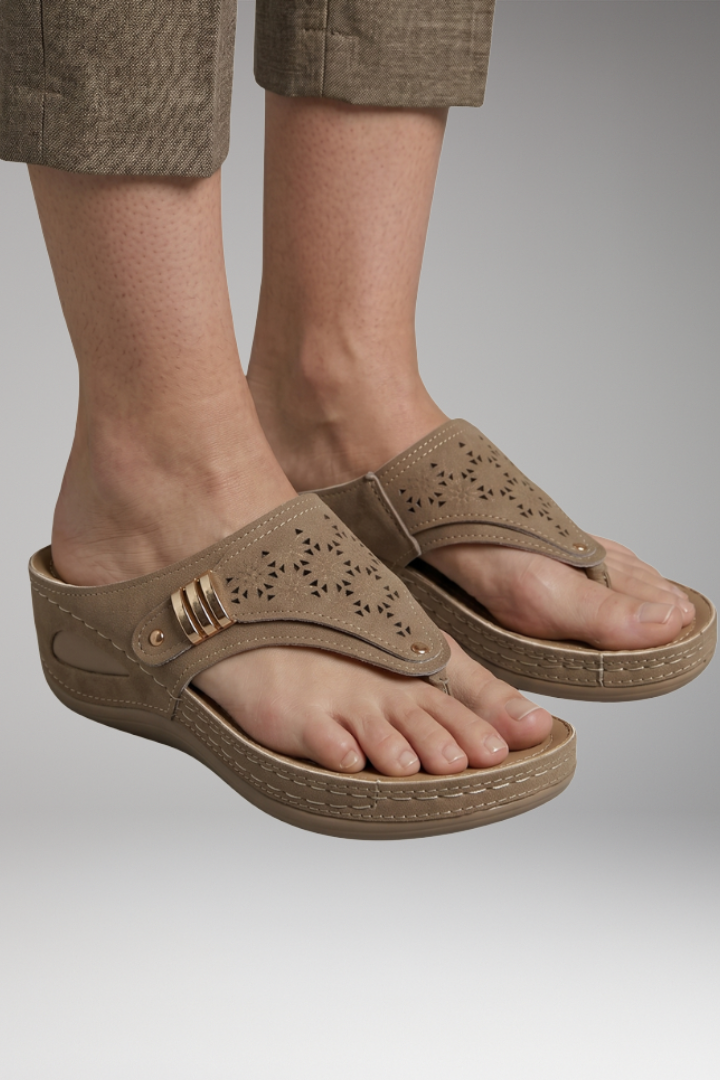 Women's Orthopedic Sandals with Ergonomic Support and Stable Wedge Sole