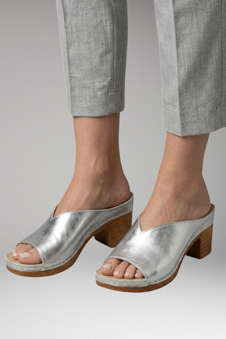 Women's Orthopedic Sandals with Thick Heels and Open Toes