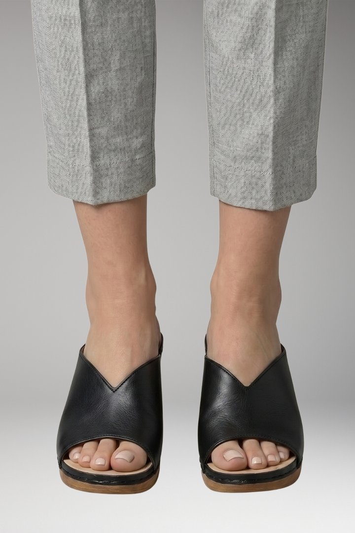 Women's Orthopedic Sandals with Thick Heels and Open Toes