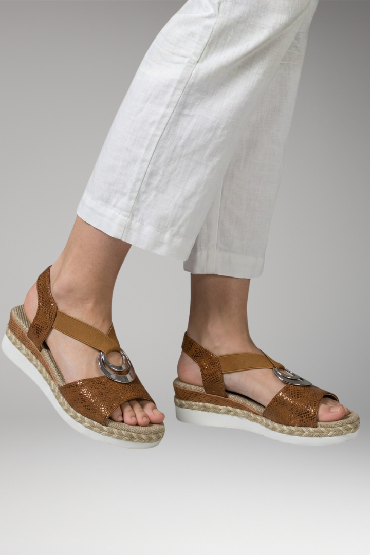 Women's Orthopedic Sandals with Wedge Heels and Adjustable Straps