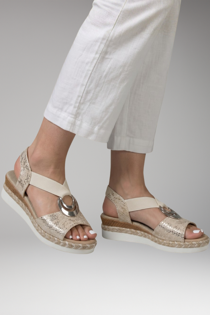Women's Orthopedic Sandals with Wedge Heels and Adjustable Straps