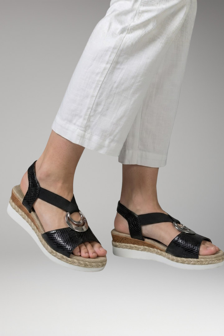 Women's Orthopedic Sandals with Wedge Heels and Adjustable Straps