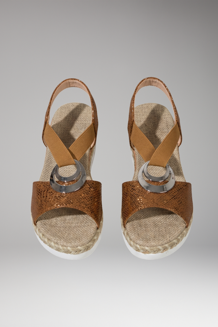 Women's Orthopedic Sandals with Wedge Heels and Adjustable Straps