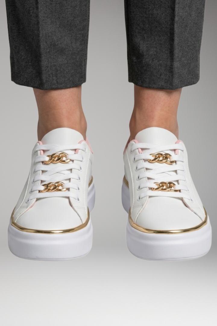 Women's Orthopedic Sneakers with Shock-Absorbing Soles and Secure Lace-Up Fit