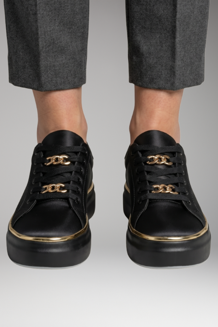 Women's Orthopedic Sneakers with Shock-Absorbing Soles and Secure Lace-Up Fit