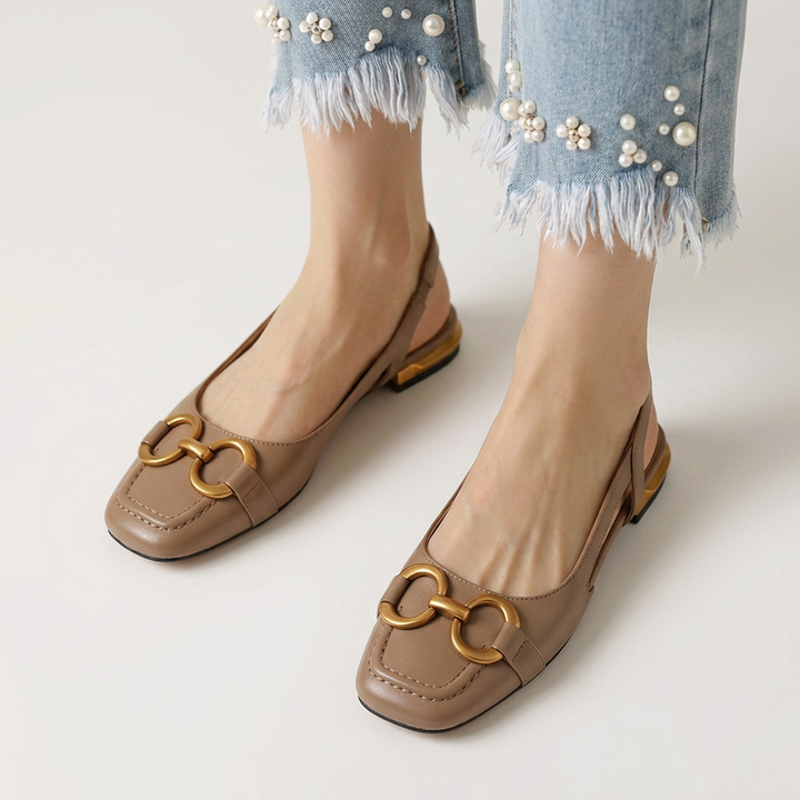 Women's Orthopedic Stylish High Heels with Footbed and Adjustable Buckle