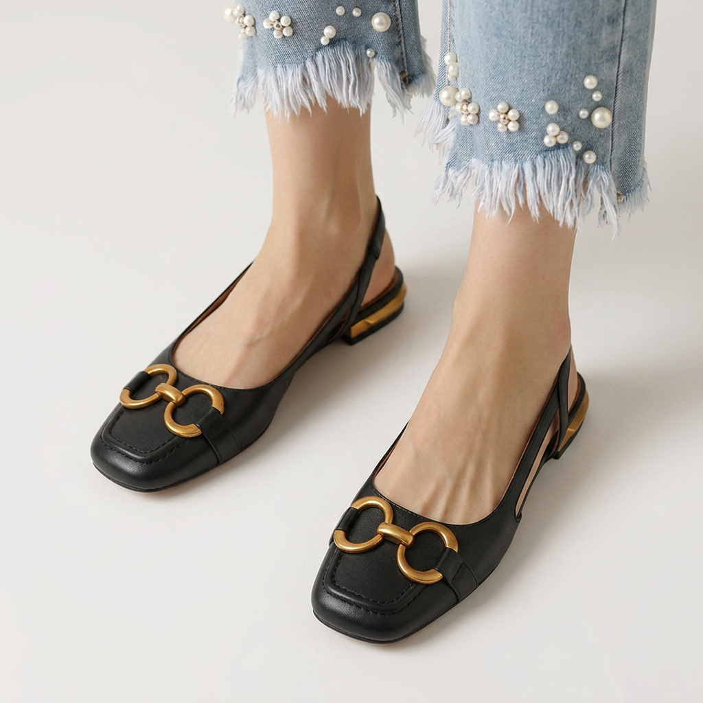Women's Orthopedic Stylish High Heels with Footbed and Adjustable Buckle