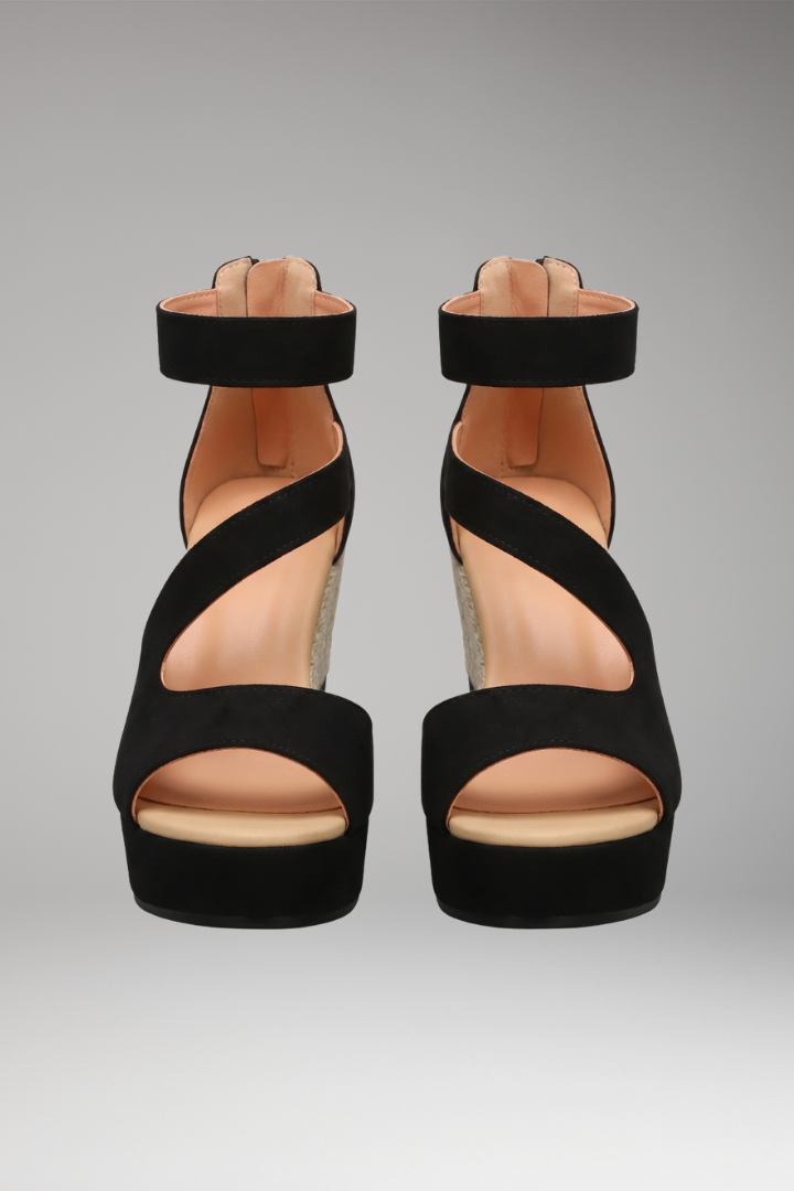 Women's Orthopedic Wedge Sandals with Cushioning and Elastic Straps