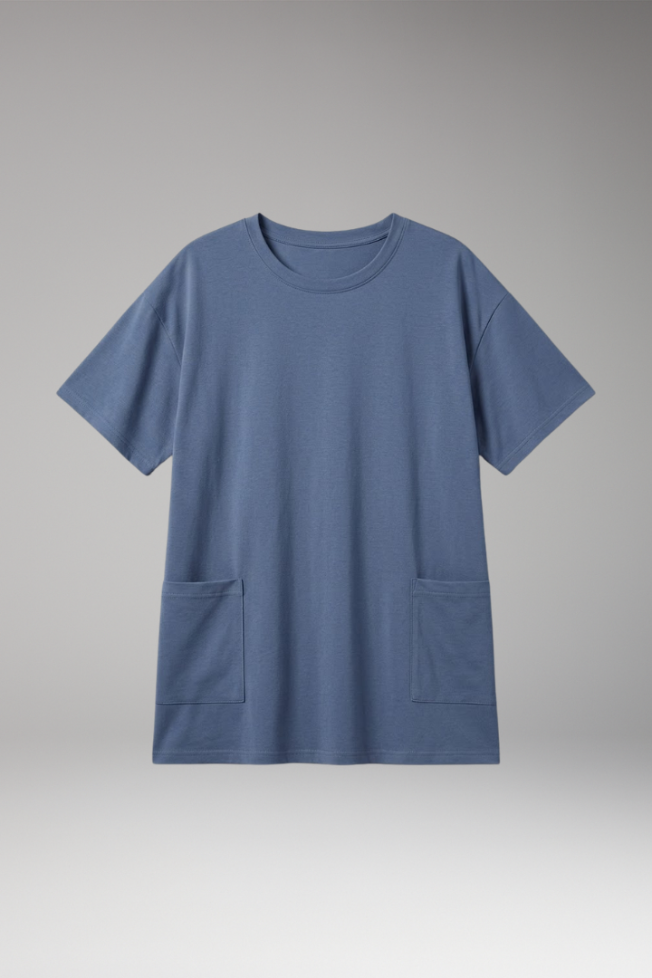oversized t shirt dress women Women's Sporty T-Shirt with Side Pockets, Relaxed Fit, All-Season – Nivarena paid sick days Color:Off White - Nude New Arrival Plus Size Prom Dresses Bella Hadid adds another
