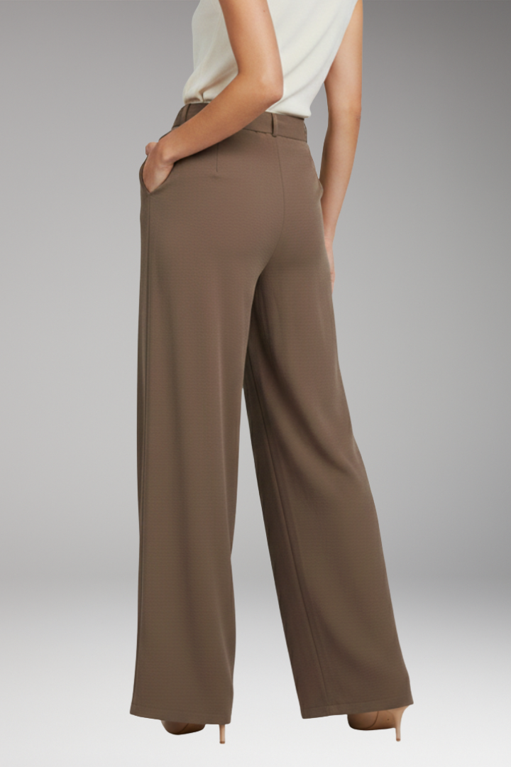 Women's Palazzo Pants with High Waist and Drawstring