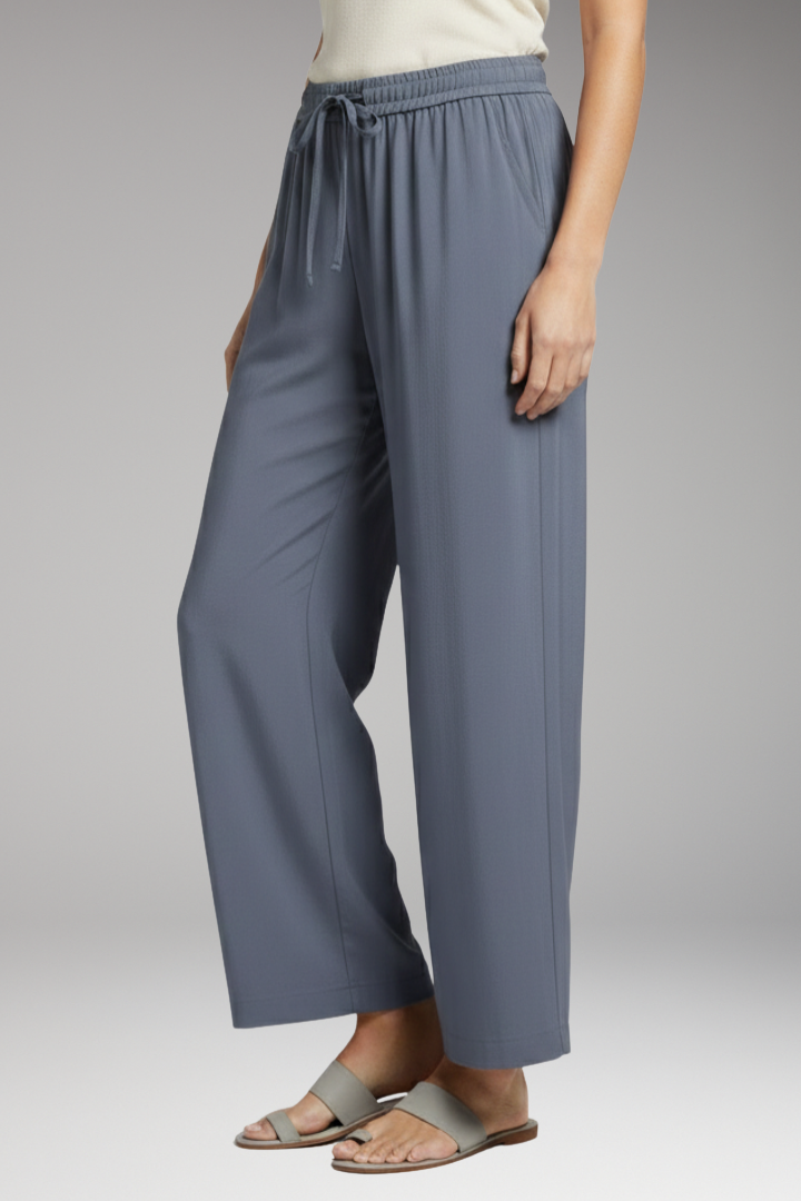 Women's Palazzo Trousers with Elastic Waist