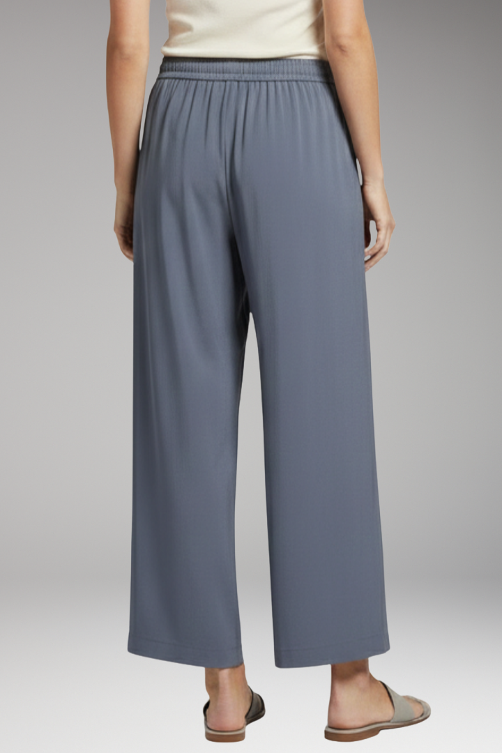 Women's Palazzo Trousers with Elastic Waist