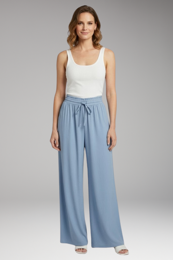 Women's Palazzo Trousers with Side Pockets