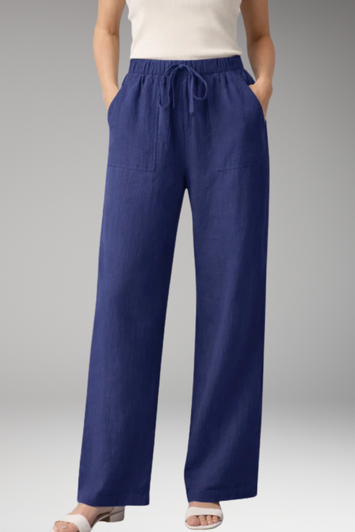 Women's summer wide leg pants with elastic waistband for Everyday Wear