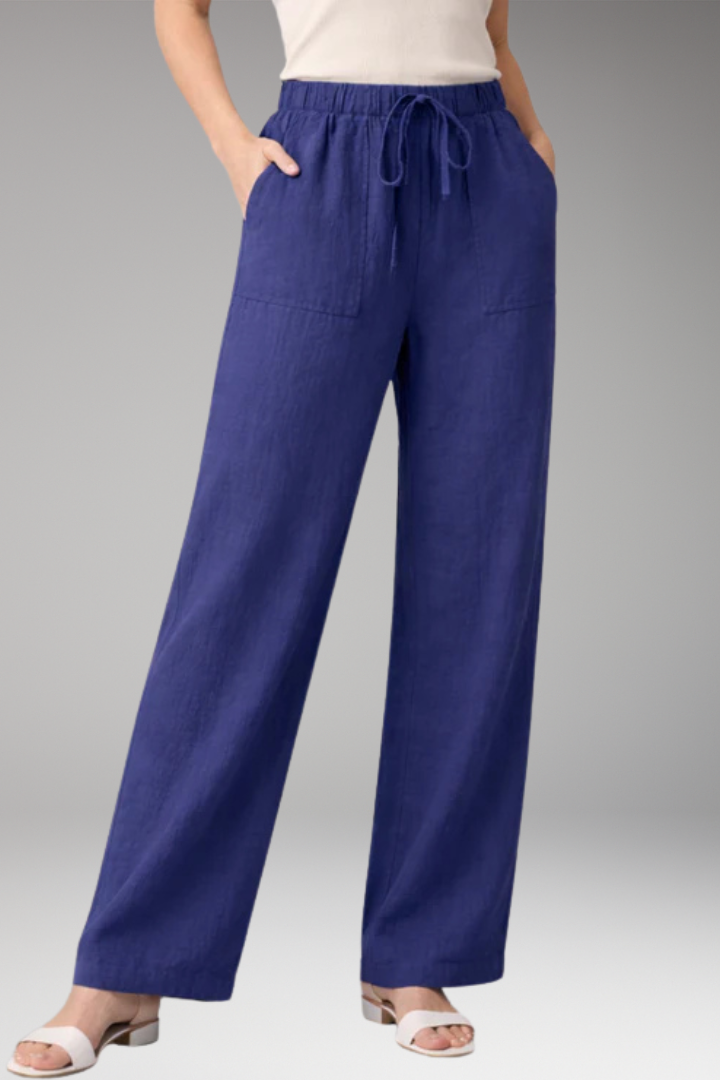Women's summer wide leg pants with elastic waistband for Everyday Wear