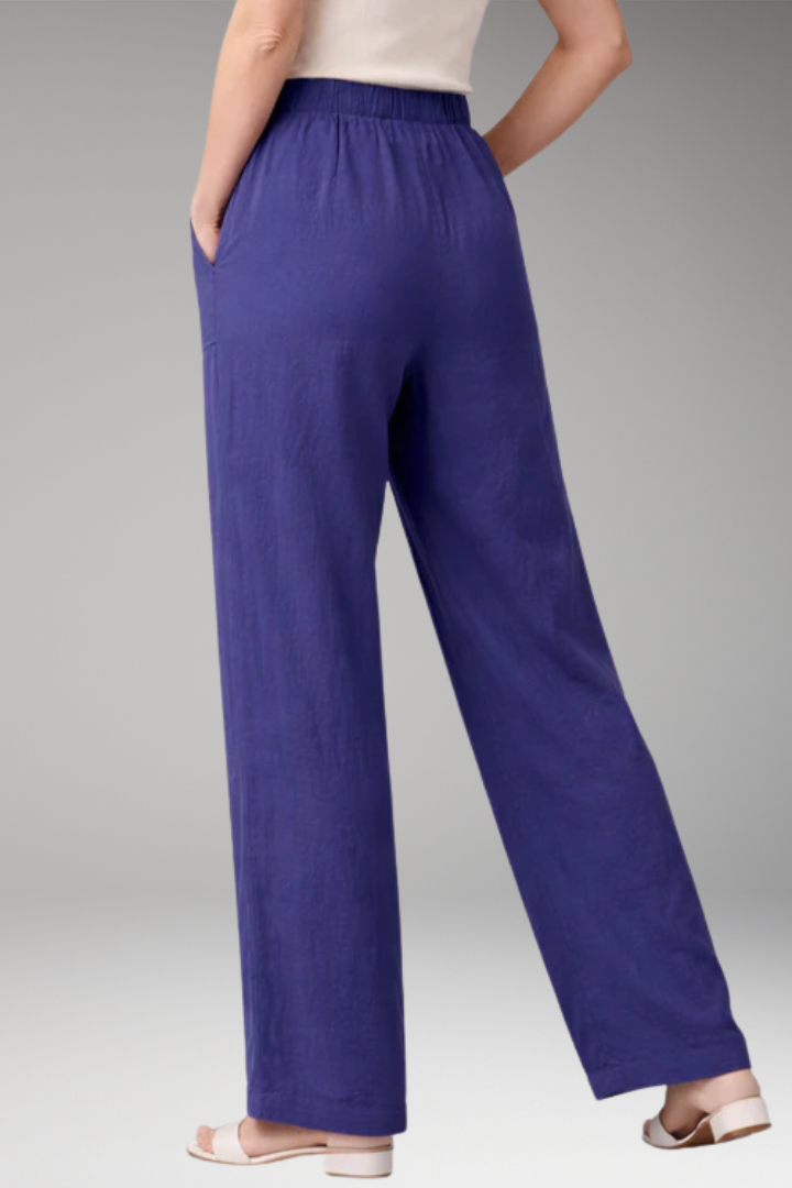 Women's summer wide leg pants with elastic waistband for Everyday Wear