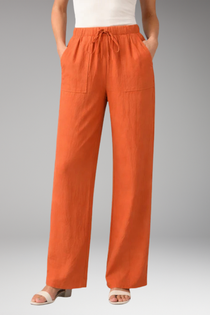 Women's summer wide leg pants with elastic waistband for Everyday Wear