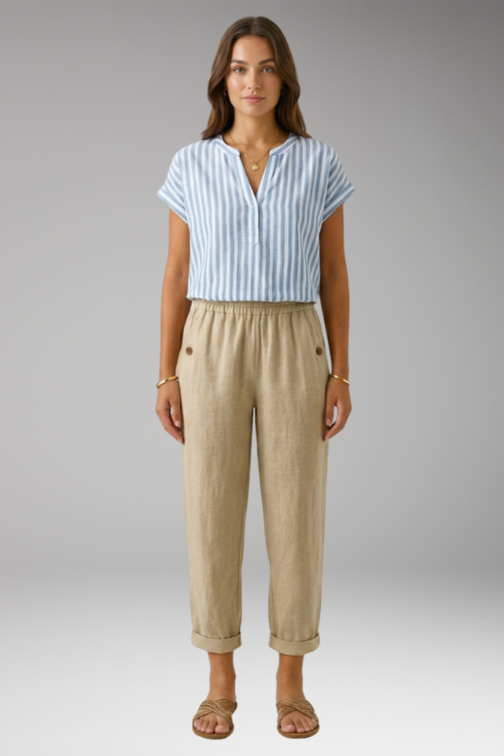 Women's Pants with Relaxed Fit and Side Pockets
