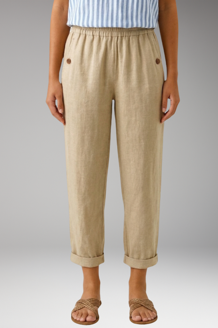 Women's Pants with Relaxed Fit and Side Pockets