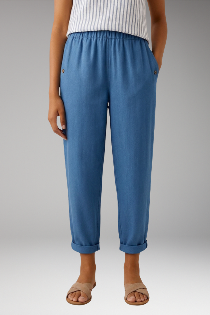 Women's Pants with Relaxed Fit and Side Pockets