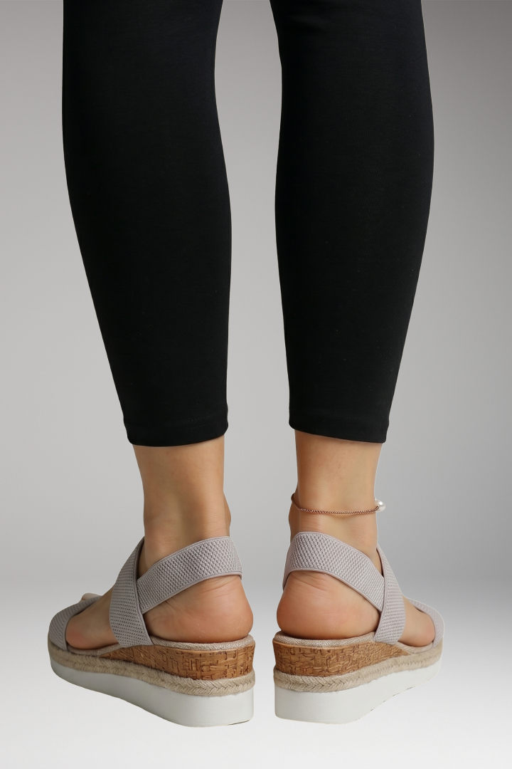 Women's Raised Sole Stretch Fit Sandals with Comfortable Fit and Minimalist Design