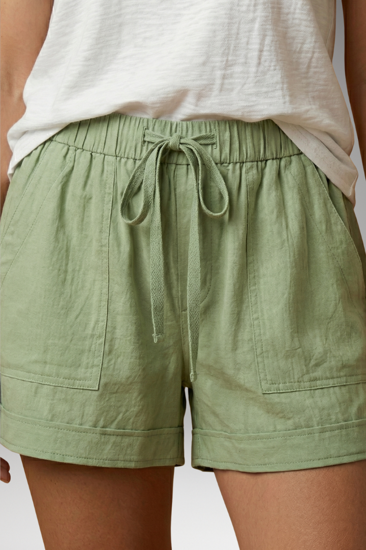Women's Relaxed Drawstring Shorts with Adjustable Waist and Soft Fabric