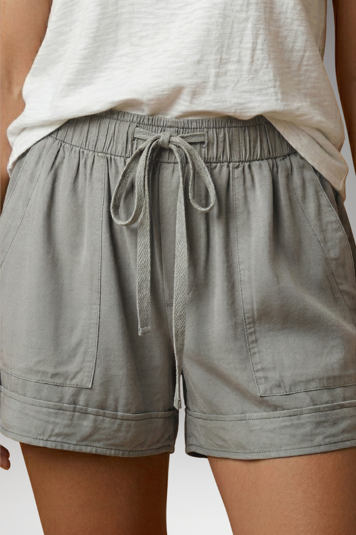 Women's Relaxed Drawstring Shorts with Adjustable Waist and Soft Fabric