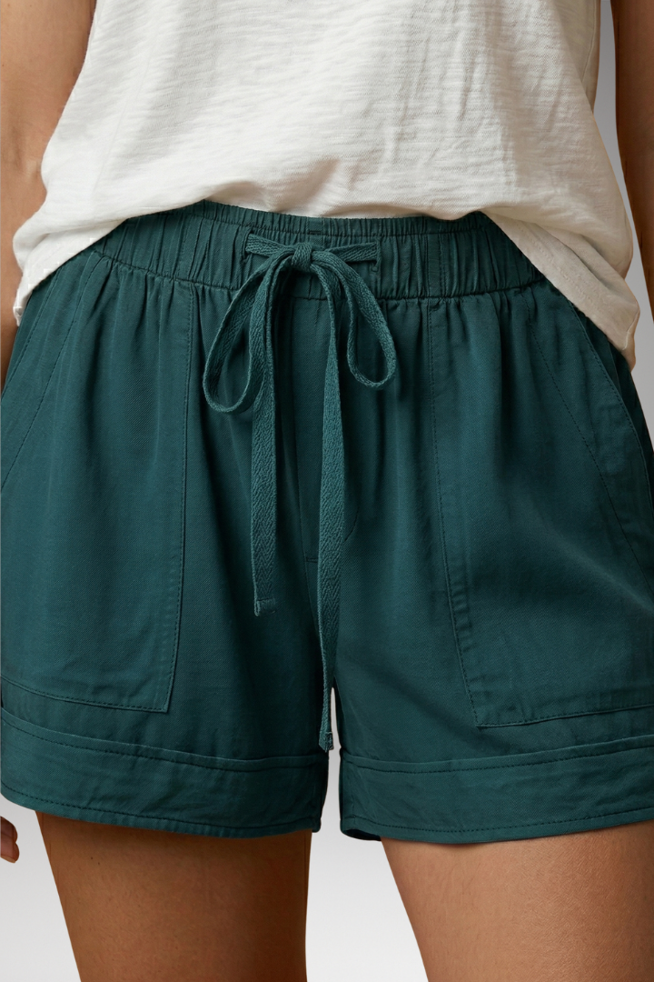 Women's Relaxed Drawstring Shorts with Adjustable Waist and Soft Fabric