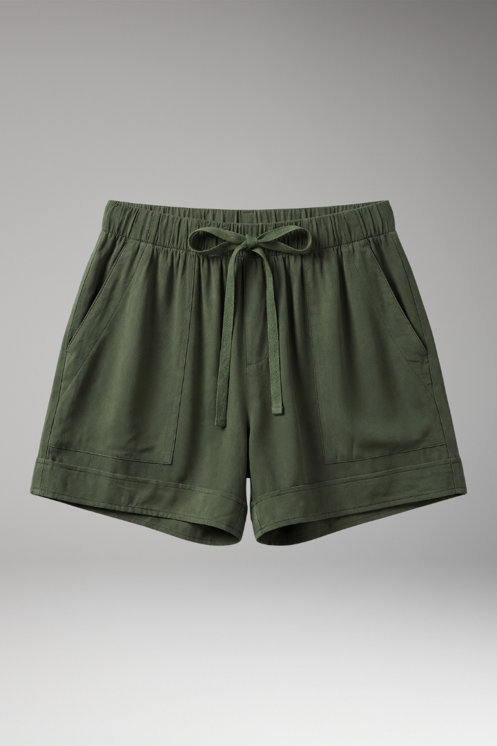 Women's Relaxed Drawstring Shorts with Adjustable Waist and Soft Fabric