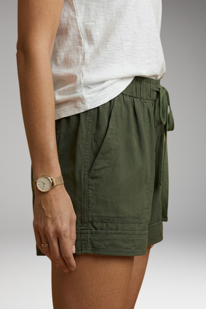 Women's Relaxed Drawstring Shorts with Adjustable Waist and Soft Fabric
