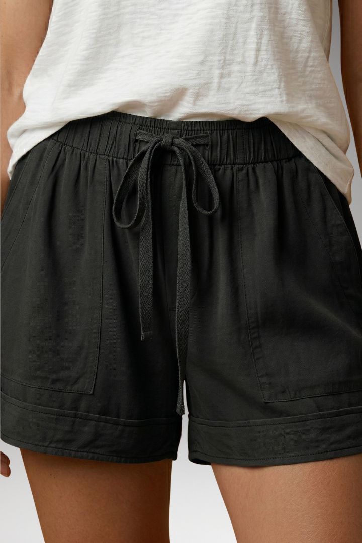 Women's Relaxed Drawstring Shorts with Adjustable Waist and Soft Fabric