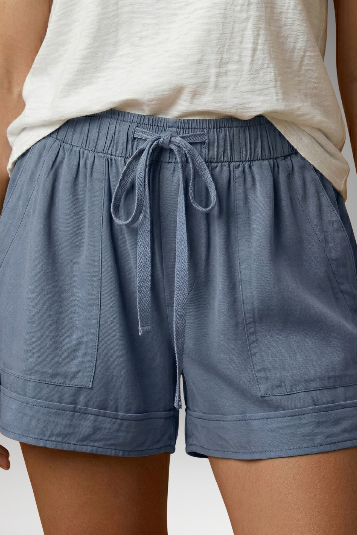Women's Relaxed Drawstring Shorts with Adjustable Waist and Soft Fabric