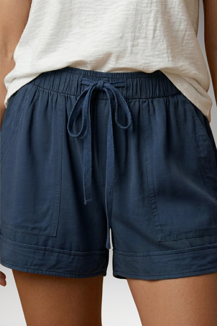 Women's Relaxed Drawstring Shorts with Adjustable Waist and Soft Fabric