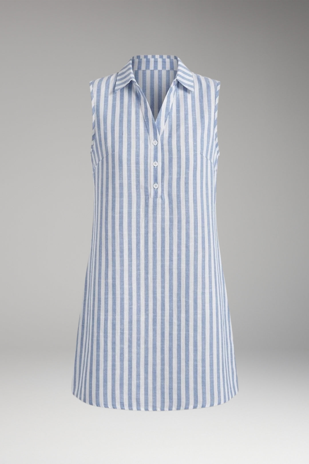 Women's Shirt Dress with Collar Neck and Button Front