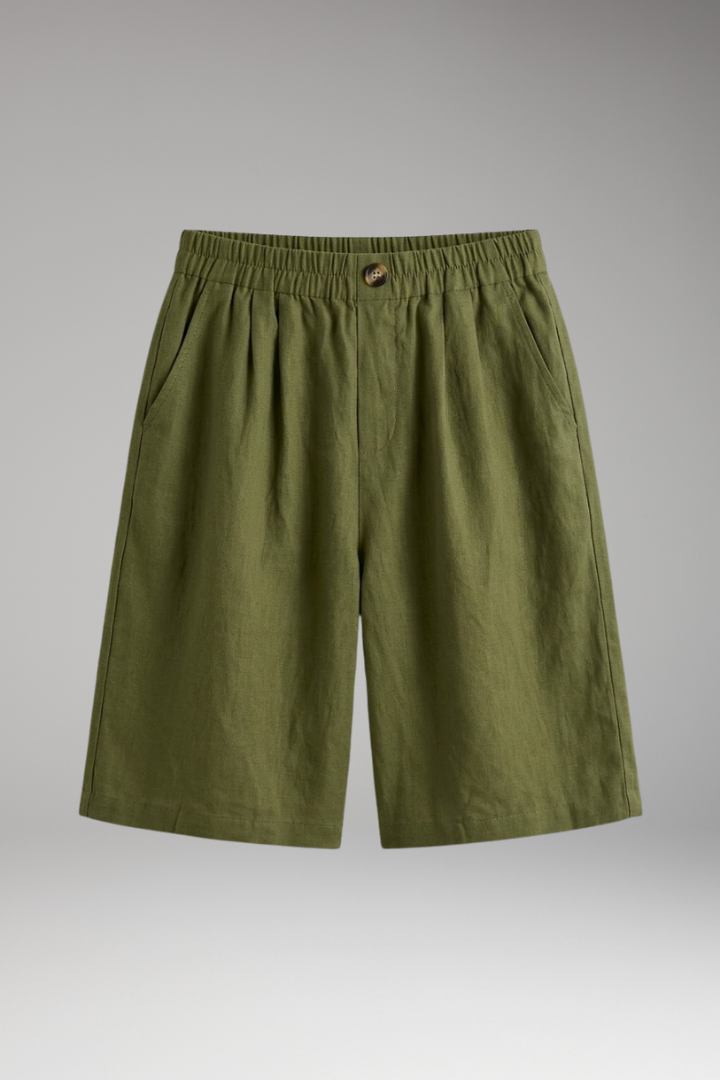 Women's Shorts with Elastic Waist and Side Pockets