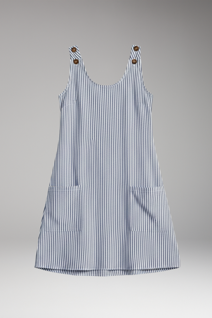 Women's Sleeveless Mini Dress with Front Pockets