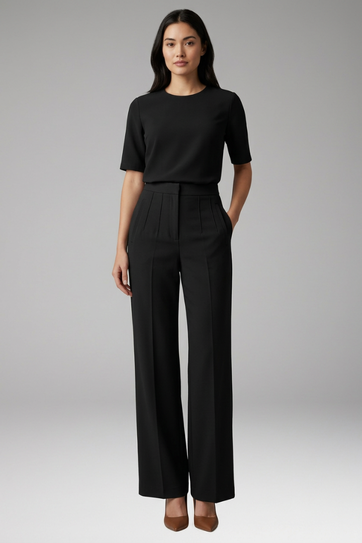 Women's Straight Pants with Crease-Free Surface