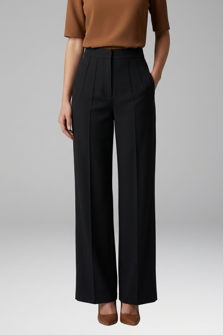 Women's Straight Pants with Crease-Free Surface