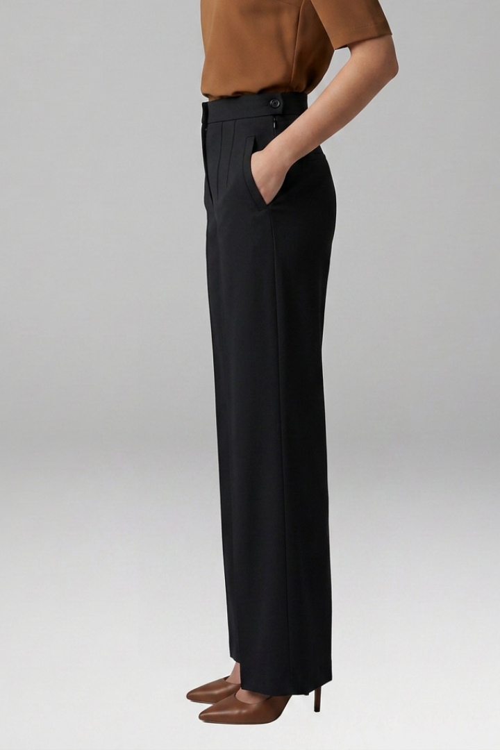 Women's Straight Pants with Crease-Free Surface