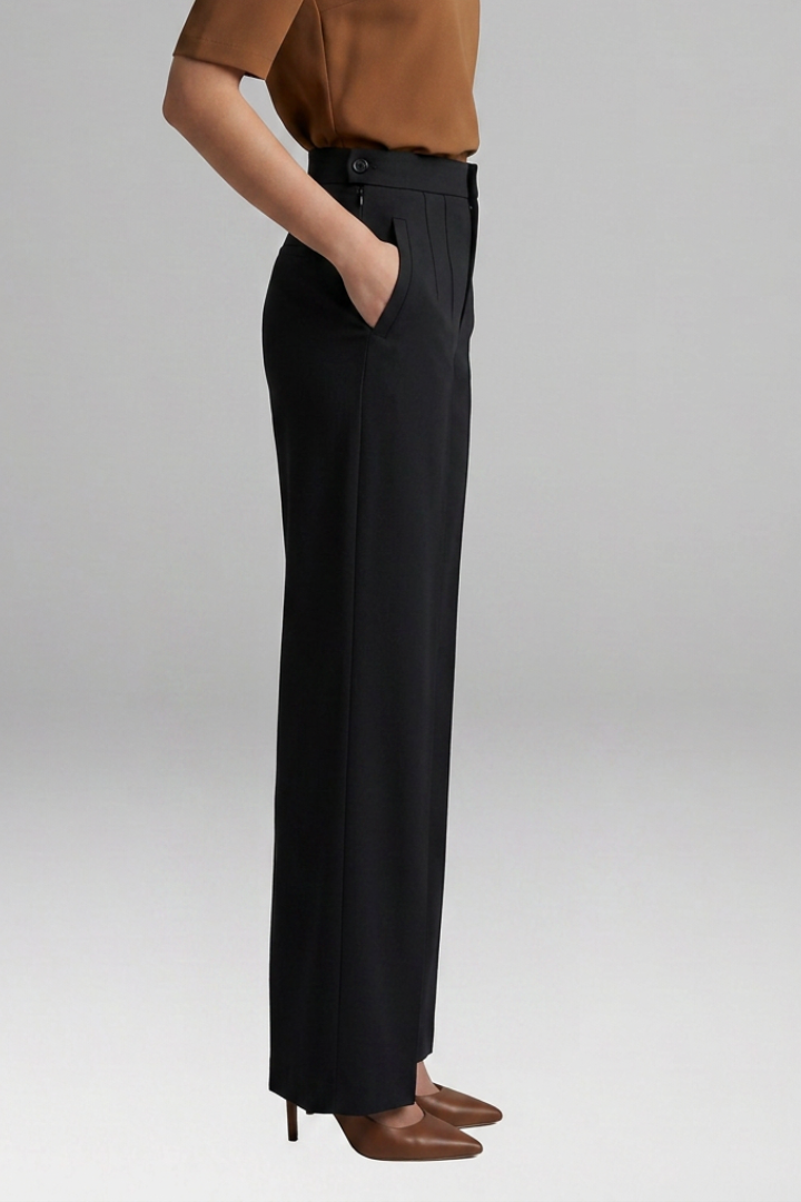 Women's Straight Pants with Crease-Free Surface