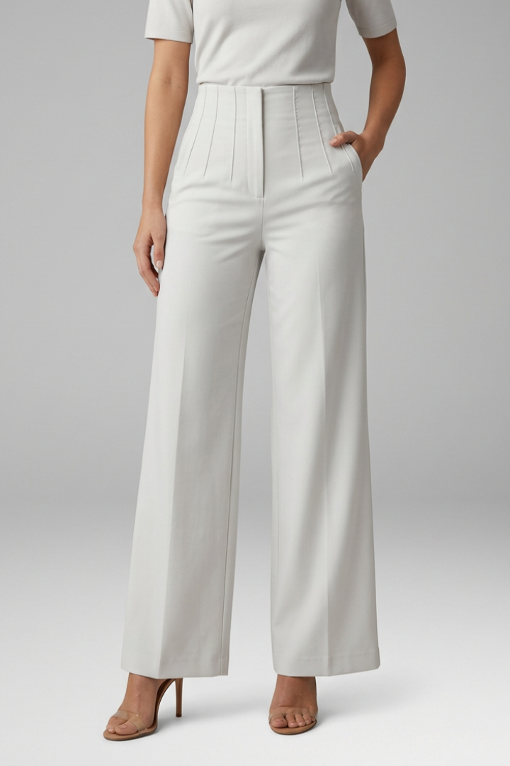 Women's Straight Pants with Crease-Free Surface