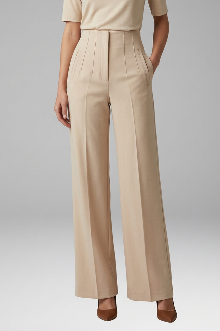 Women's Straight Pants with Crease-Free Surface