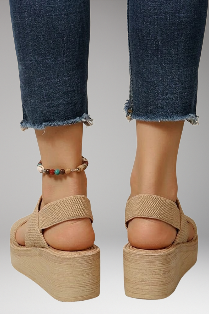 Women's Stylish Orthopedic Sandals with Ankle Strap and Thick Sole
