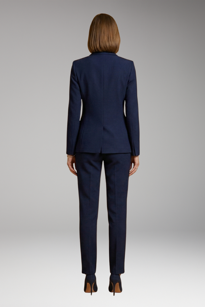 Women's Suit Set with Blazer and Straight-Leg Trousers