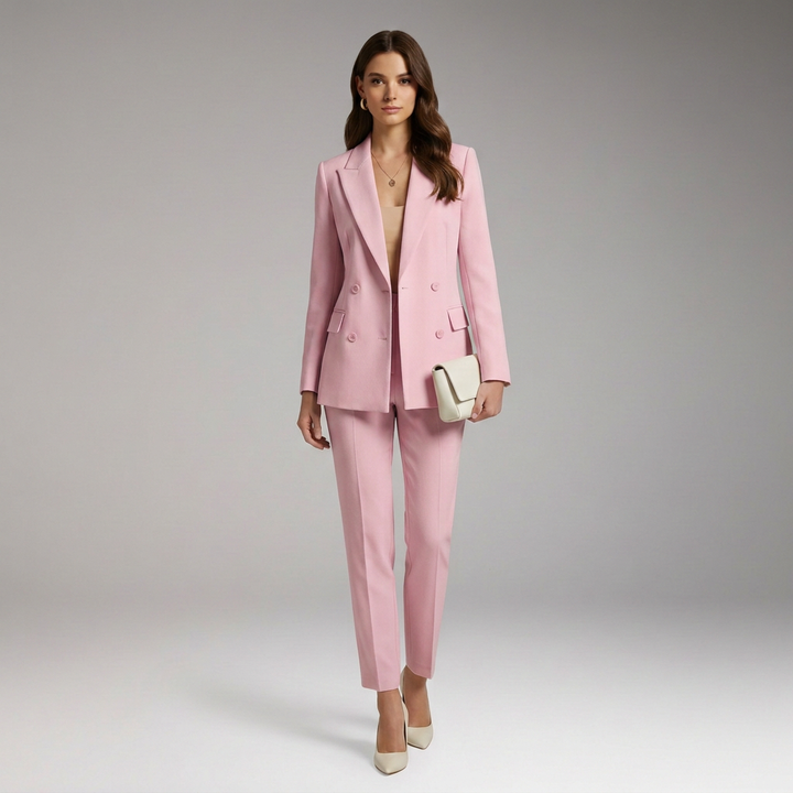 Women's Suit Set with Jacket and Trousers