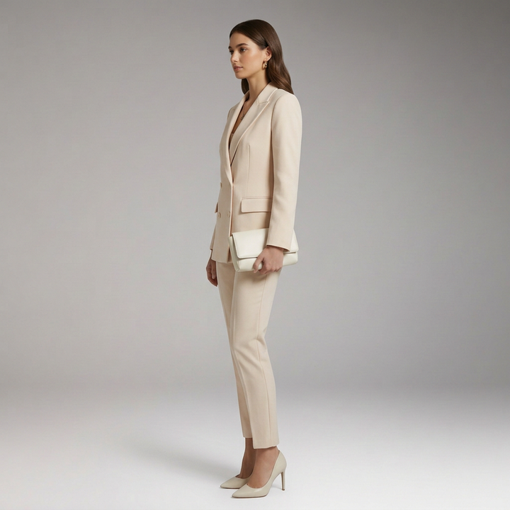 Women's Suit Set with Jacket and Trousers