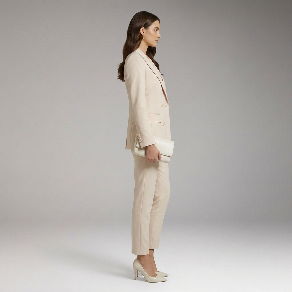 Women's Suit Set with Jacket and Trousers