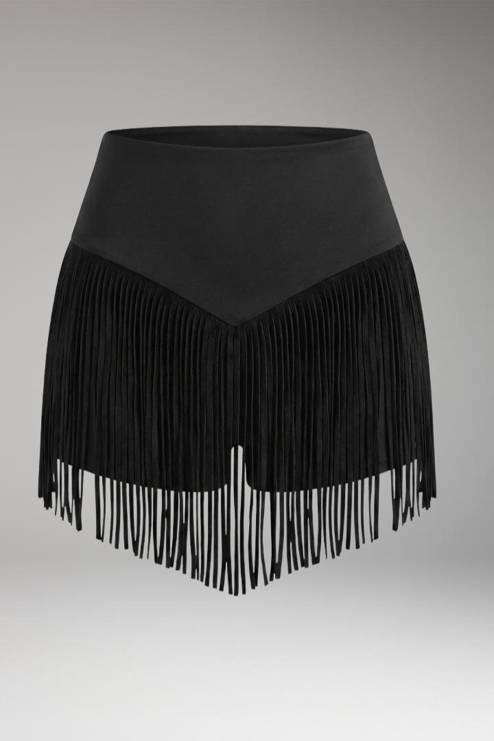 Women's Swimwear with High Waist and Fringe Detail