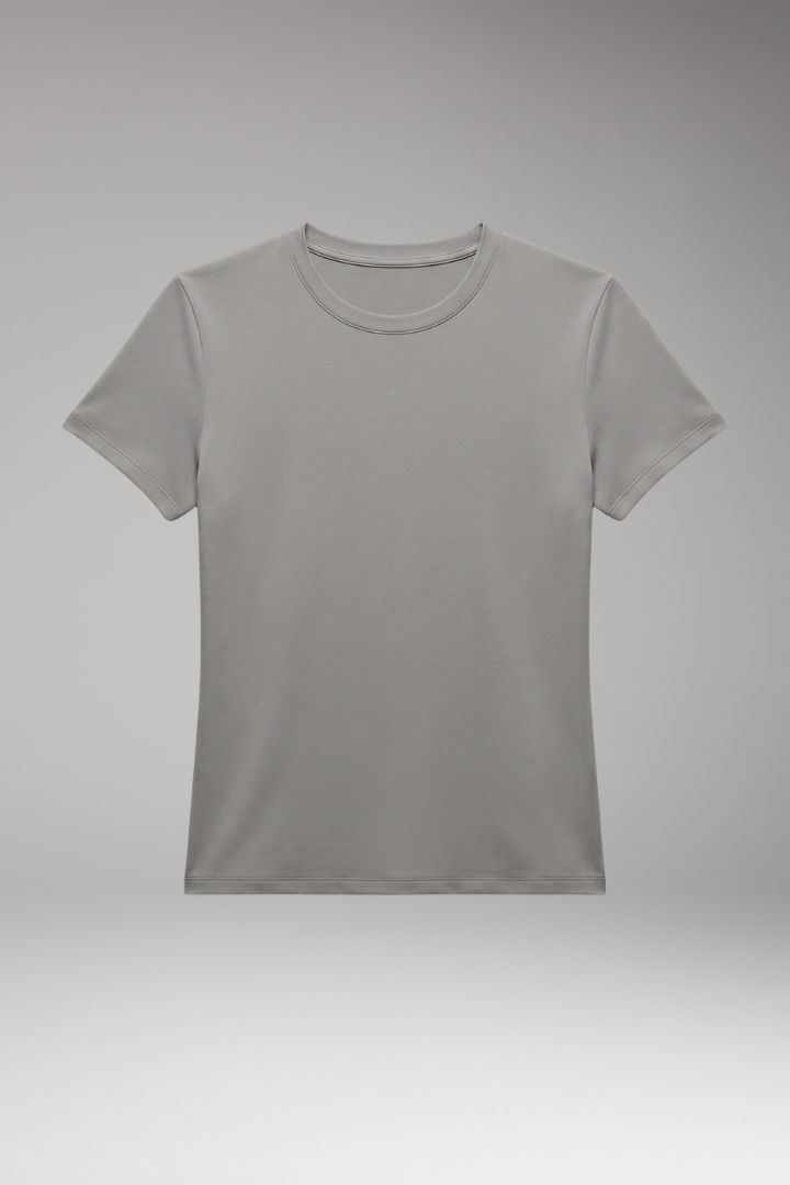 Women's T'Shirt with Round Neck and Fitted Cut