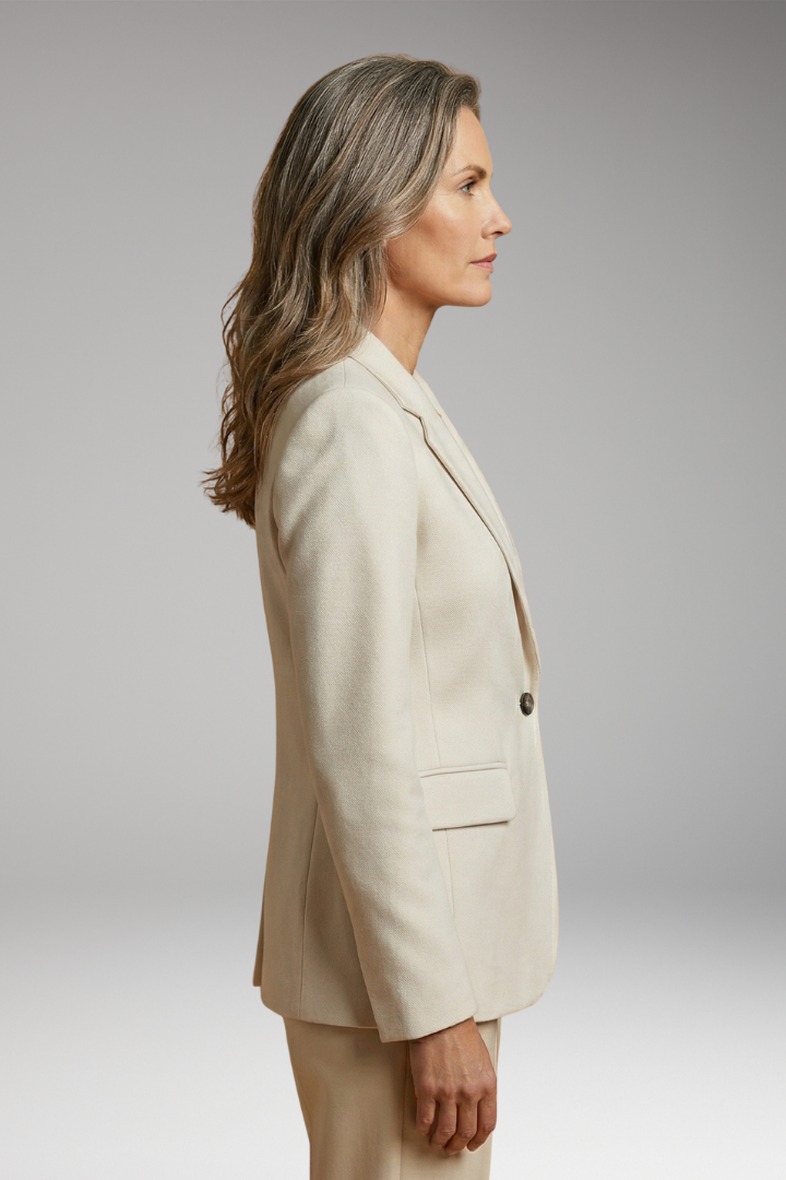 Women's Tailored Blazer with Single-Button Closure and Structured Fit